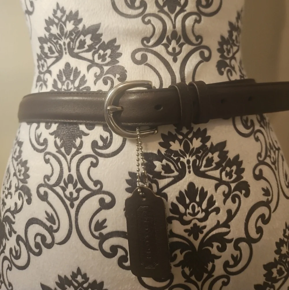 Rare Vintage Coach 8504 Brown Leather Belt – Medium – Made in Costa Rica